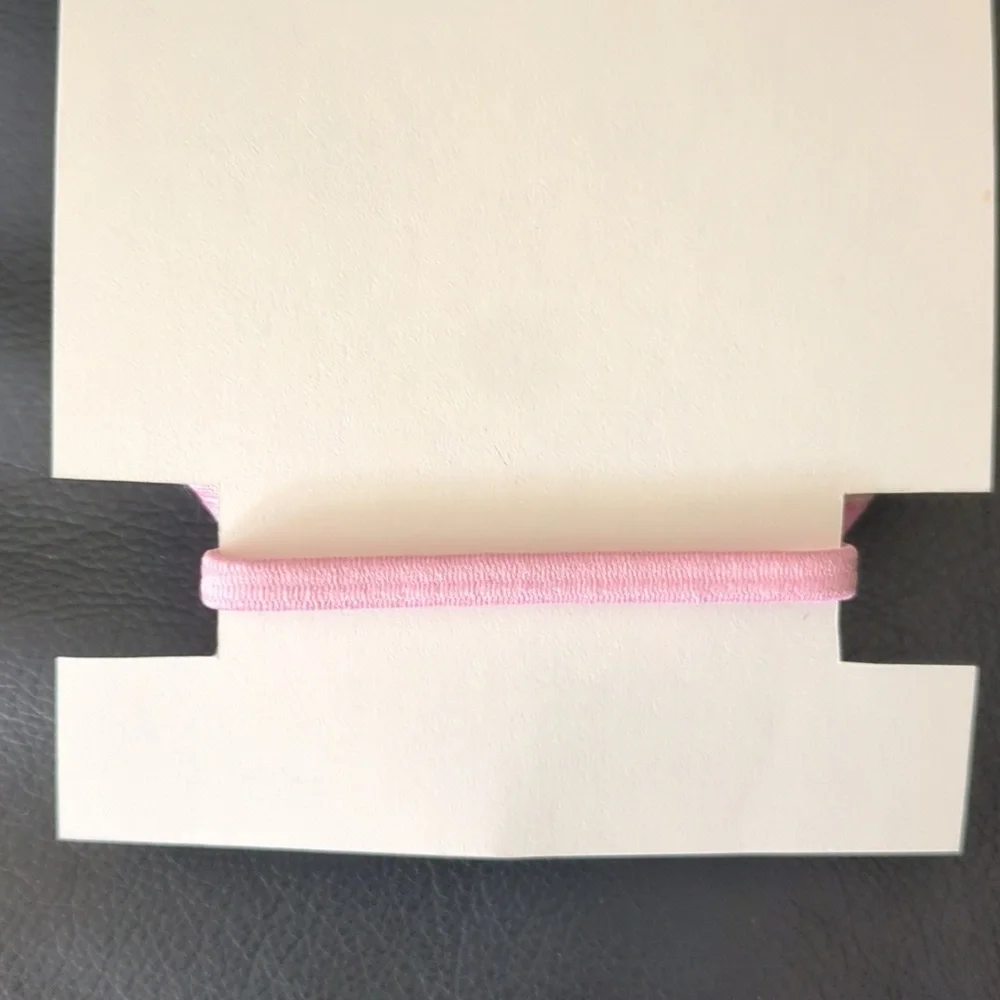 Breast Cancer Awareness ribbon origami butterfly hair elastic handmade patchwork